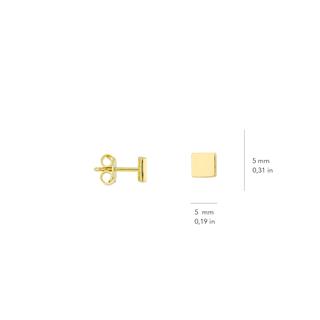 14 Ayar Altın Kare Küpe