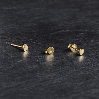 14 Ayar Altın Minik Kalp Küpe