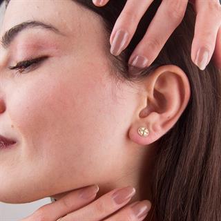 14 Ayar Yuvarlak Altın Küpe