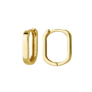 14 Ayar Altın Modern Halka Küpe