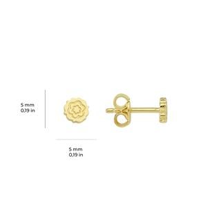 14 Ayar Altın Minik Çiçek Küpe