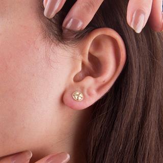 14 Ayar Yuvarlak Altın Küpe