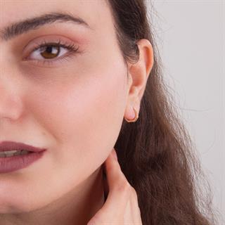 14 Ayar Altıgen Halka Altın Küpe