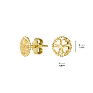 14 Ayar Yuvarlak Altın Küpe