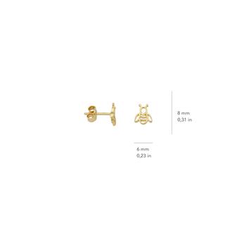 14 Ayar Altın Arı Küpe