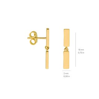 14 Ayar Sallantılı Altın Küpe