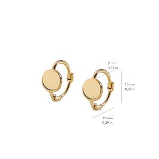 14 Ayar Modern Minik Yuvarlak Halka Altın Küpe