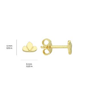 14 Ayar Altın Minik Bulut Küpe