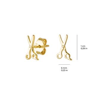 14 Ayar Altın Makas Küpe