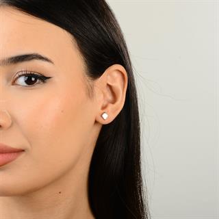 14 Ayar Altın Sade Baklava Küpe