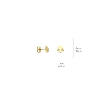 14 Ayar Altın Kalp ve Yıldız Küpe