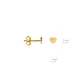 14 Ayar Altın Minik Kalp Küpe