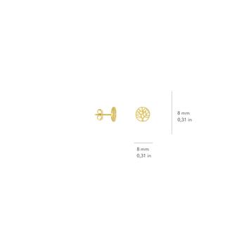 14 Ayar Altın Hayat Ağacı Küpe