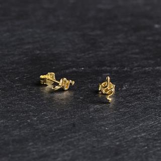 14 Ayar Altın Yılan Küpe