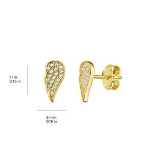 14 Ayar Altın Melek Kanadı Küpe