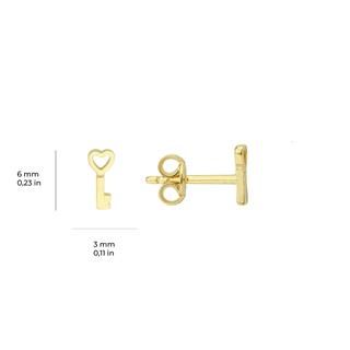 14 Ayar Altın Minik Anahtar Küpe