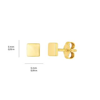 14 Ayar Altın Kare Küpe