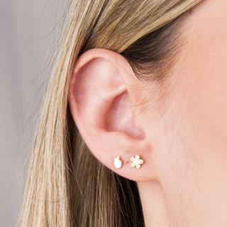 14 Ayar Altın Minik Elma Küpe