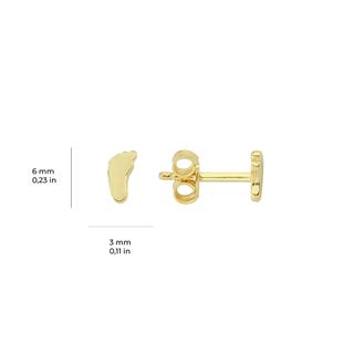 14 Ayar Altın Minik Ayak Küpe
