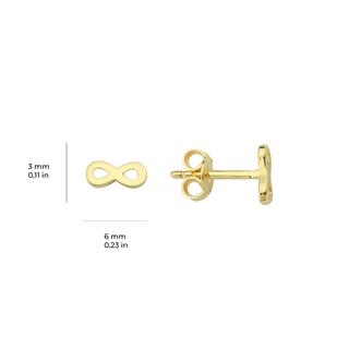 14 Ayar Altın Minik Sonsuzluk Küpe