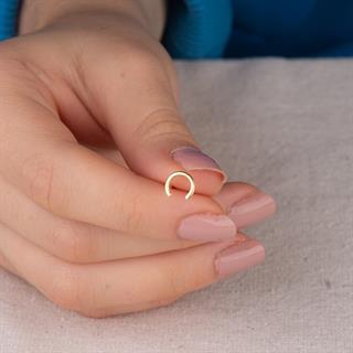 14 Ayar Altın Nal Şans Küpe