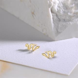 14 Ayar Altın Yılan Küpe