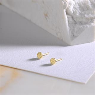 14 Ayar Altın Minik Yuvarlak Küpe