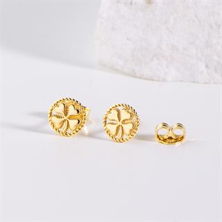 14 Ayar Yuvarlak Altın Küpe