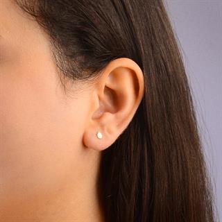 14 Ayar Altın Minik Damla Küpe