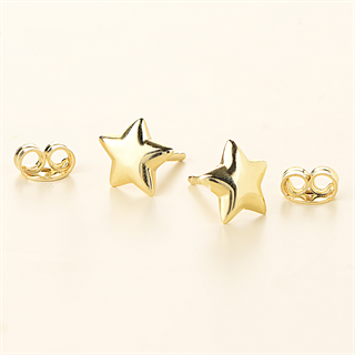 14 Ayar Altın Yıldız Küpe