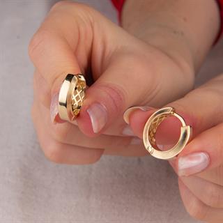 14 Ayar İtalyan Yuvarlak Altın Küpe