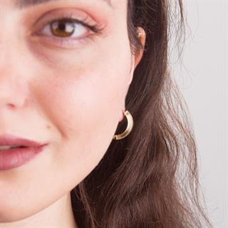 14 Ayar İtalyan Yuvarlak Altın Küpe