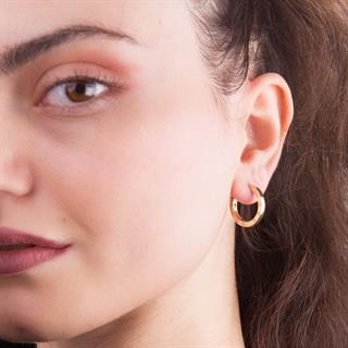 14 Ayar İtalyan Yuvarlak Altın Küpe