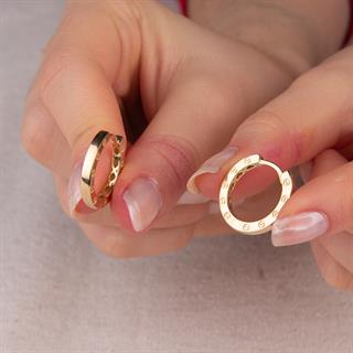 14 Ayar İtalyan Yuvarlak Altın Küpe