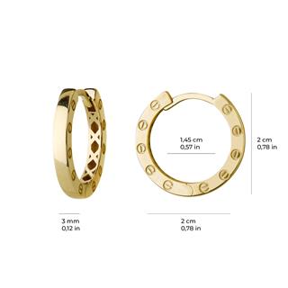 14 Ayar İtalyan Yuvarlak Altın Küpe