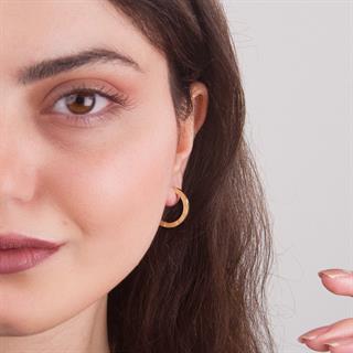 14 Ayar İtalyan Yuvarlak Altın Küpe