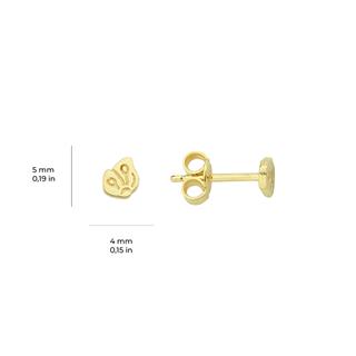 14 Ayar Minik Kelebek Kanadı Altın Küpe