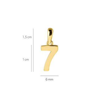 14 Ayar Yedi Rakamı Altın Kolye Ucu