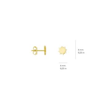 14 Ayar Altın Güneş Küpe