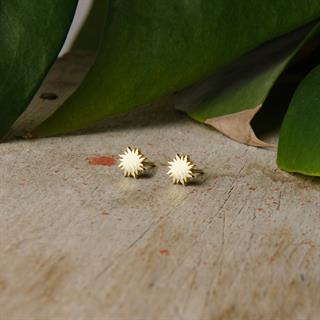 14 Ayar Altın Güneş Küpe