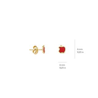 14 Ayar Çocuk Altın Elma Küpe