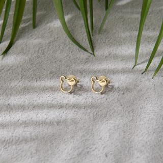 14 Ayar Altın Mickey Küpe