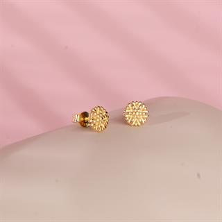 14 Ayar Altın Kar Tanesi Küpe