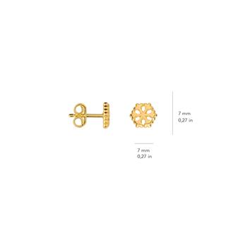 14 Ayar Altın Kar Tanesi Küpe