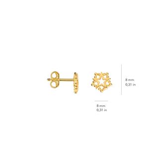 14 Ayar Altın Yıldız Küpe