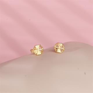 14 Ayar Altın Modern Küpe