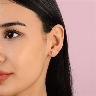 14 Ayar Altın Melek Küpe