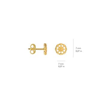 14 Ayar Altın Yuvarlak Küpe