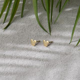 14 Ayar Altın Minik Mickey Küpe