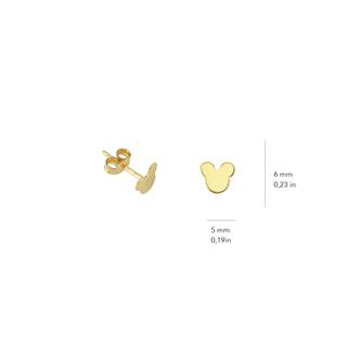 14 Ayar Altın Minik Mickey Küpe